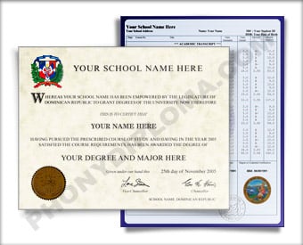 Fake Diploma and Transcripts from Dominican Republic University Dominican Republic D&T